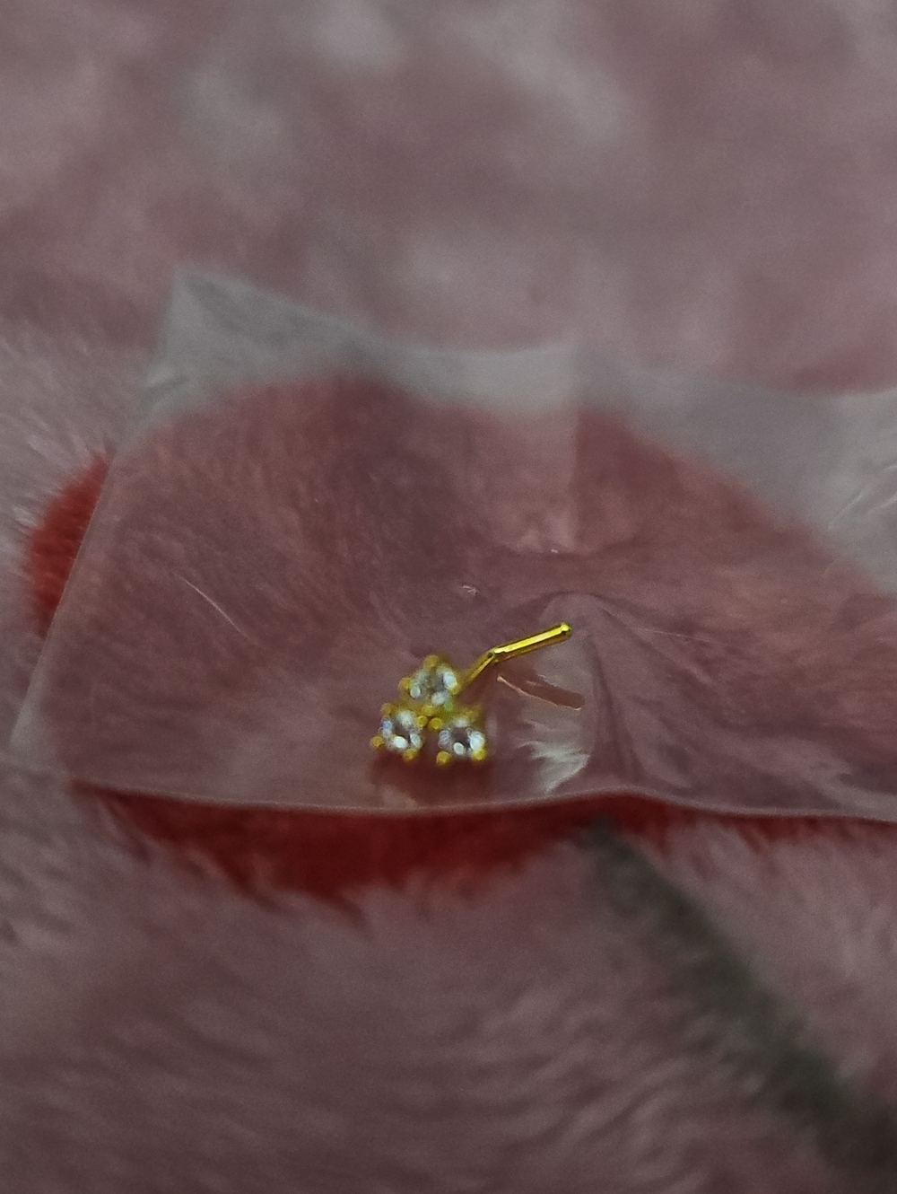 Gold Floral Crystal Nose Stud - Elegant Women’s Earring